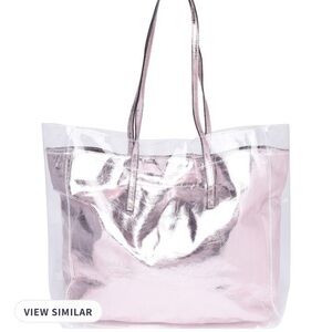 ALDO Pink and transparent textured shoulder bag